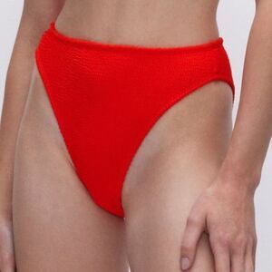 Good American Always Fits Ribbed Bikini Bottom in Poppy Red Size 7/8 (4XL) NWOT